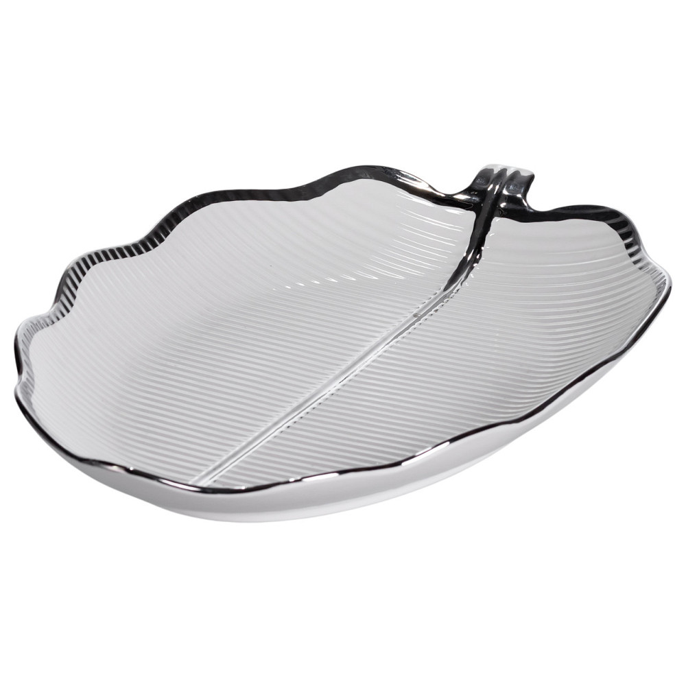 Yiwu Порцелянове блюдо для сервірування стола у формі листя 41×27×4 (см) блюдо для подавачі зак Коломия - фото 1