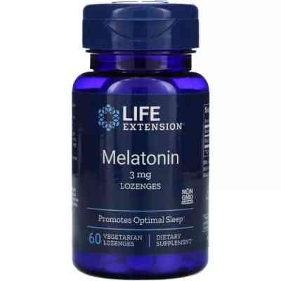 Антиоксидант Life Extension Мелатонин, Melatonin, 3 мг, 60 вегетарианских леденцов (LEX-33206) Винница