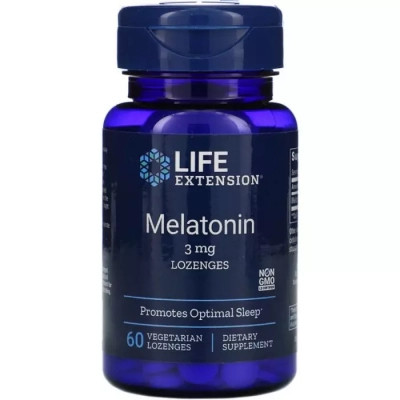Антиоксидант Life Extension Мелатонин, Melatonin, 3 мг, 60 вегетарианских леденцов (LEX-33206) Винница - изображение 1