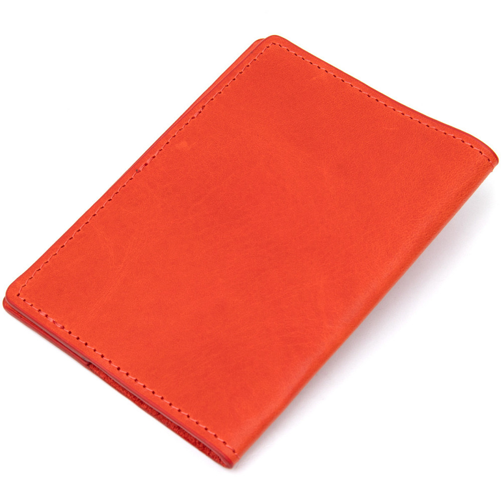 Яскрава шкіряна обкладинка на паспорт GRANDE PELLE 11483 Червоний Київ - фото 9