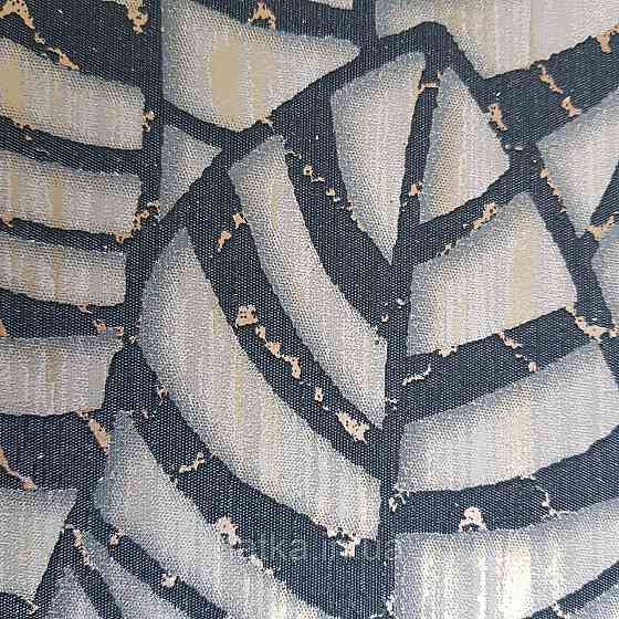 Шпалери метрові вінілові на флізелін Villa Marburg Lombardi геометрія абстракція листя чорні з золотистим Київ