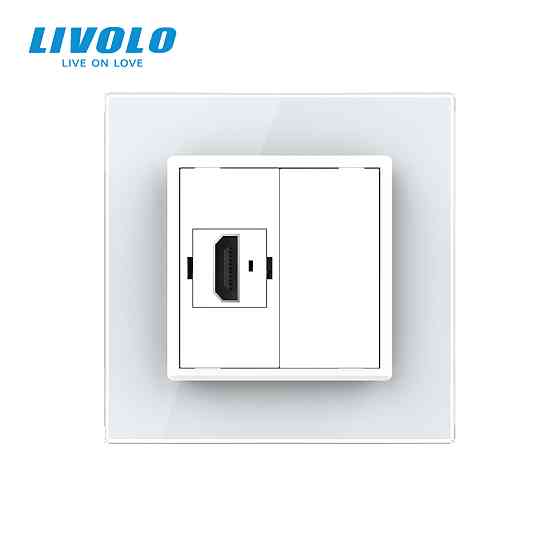 LIVOLO Розетка HDMI Livolo білий скло (VL-C7FCHD-1WP) Коломия