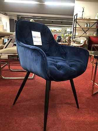 Стілець CHERRY VELVET чорний каркас/синій BL.86 Київ