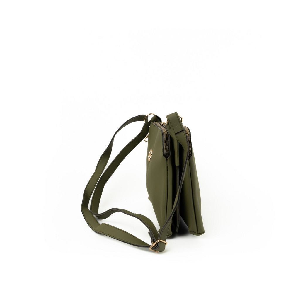 Сумка женская на молнии через плечо с регулируемым ремешком, женский клатч из искусственной кожи, Хаки Каменец-Подольский - изображение 2