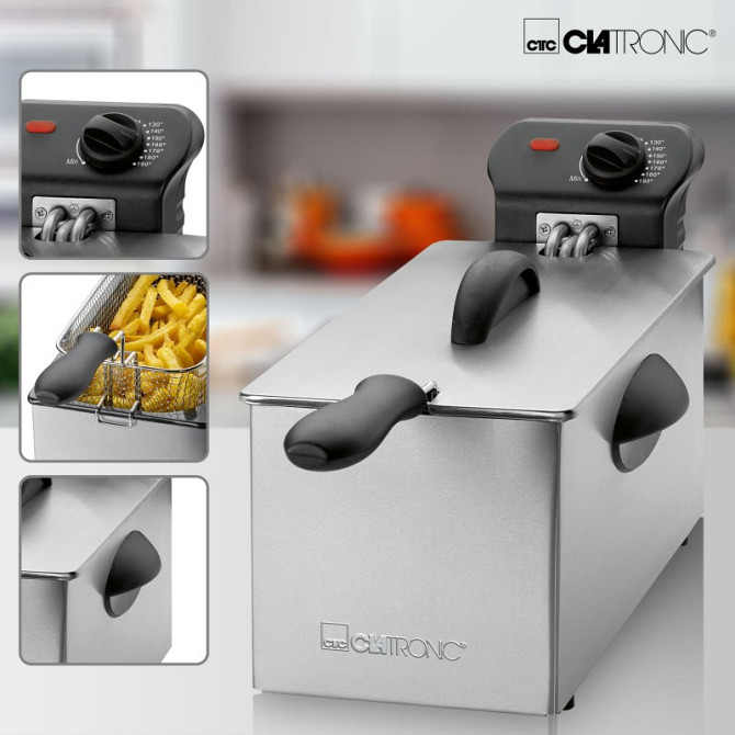 Фритюрниця масляна 3 літри Clatronic (3586) Потужність 2000 Вт Нововолинськ - фото 10