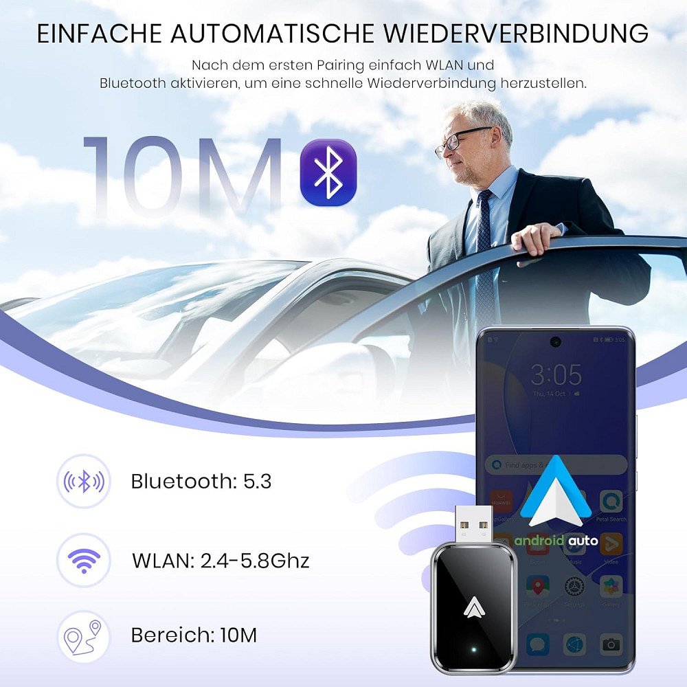 Автомобільний безпровідний адаптер CarPlay AIZEO syy04 Луцк - изображение 3