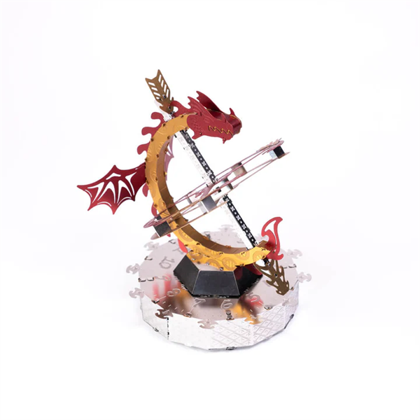 Колекційна модель-конструктор Metal Time Sun Chaser Dragon Stand Clock Сонячний годинник (MT025) Харків - фото 3