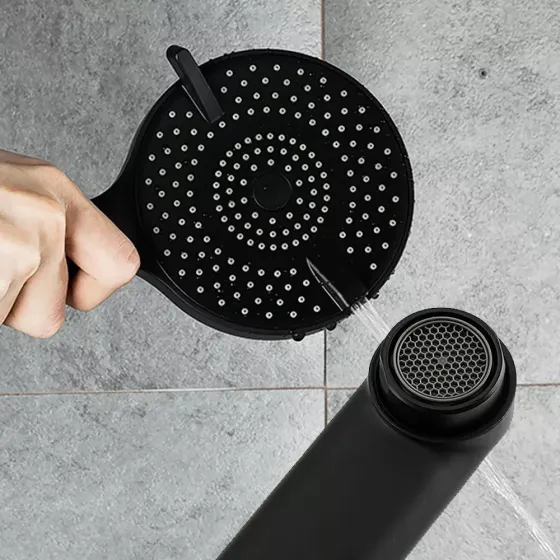 Змішувач для ванни з душовим гарнітуром FRAP F2267-6 чорний Київ