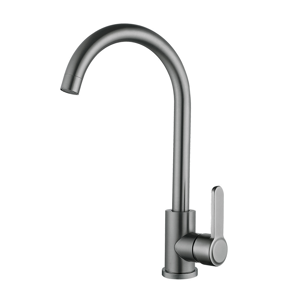 Смеситель для кухни WEZER EKO4K-09-GUNGREY графит Киев - изображение 1