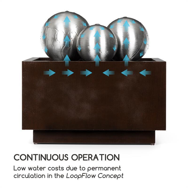 Фонтан Triumvirate Garden для внутреннего и наружного освещения из оцинкованной нержавеющей стали со Ровно - изображение 4