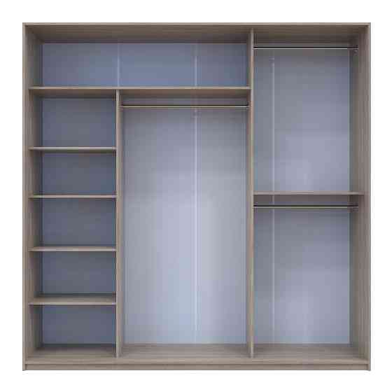 Шкаф-купе трехдверный Doros Сити Лайт 225х60х225 см Дуб сонома/1 Зеркало (DRS-011098) Львов