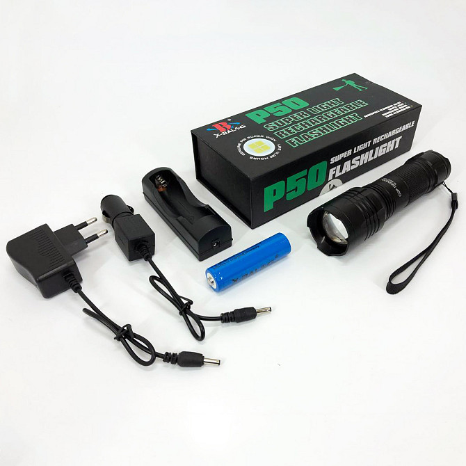 Ліхтарик на USB зарядкою для дому, LED ліхтар потужний на вулицю, Ліхтар із захистом від пилу PN-77 Львів - фото 8