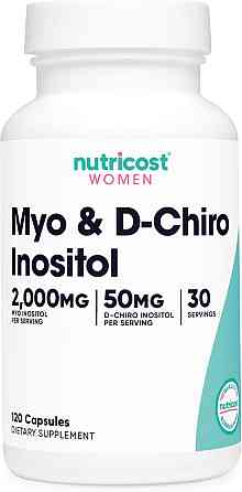 Міо та D-хіро інозитол Nutricost Women, Myo & D-Chiro Inositol, 120 Capsules Луцьк