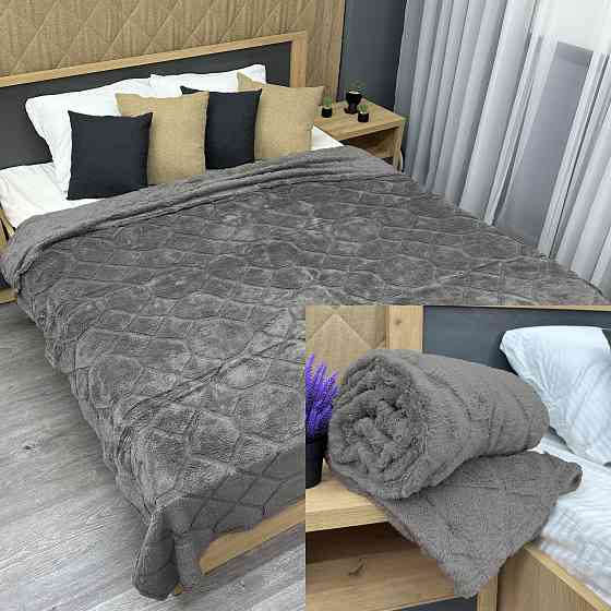 Плед-покривало Ромб 200х230 см (+-5см) Сірий (87-259) Київ