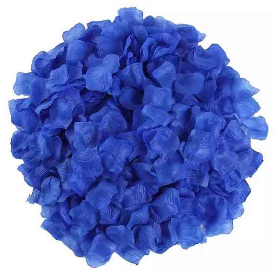 Штучні пелюстки троянд декоративні 200 штук 45 на 40 мм синій Київ