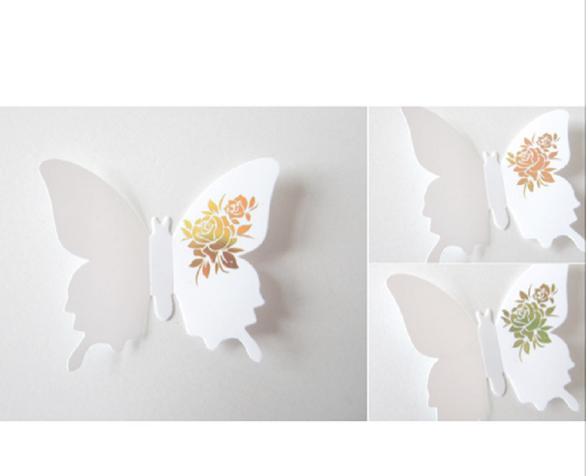 Белые бабочки с принтом - 12шт. Киев - изображение 1