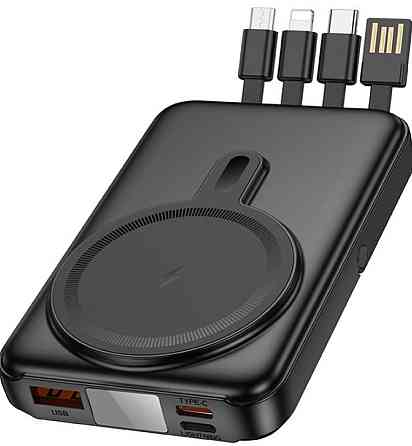 Повербанк Hoco J135 10000mAh MagSafe 15W підставка кабелі. Харків