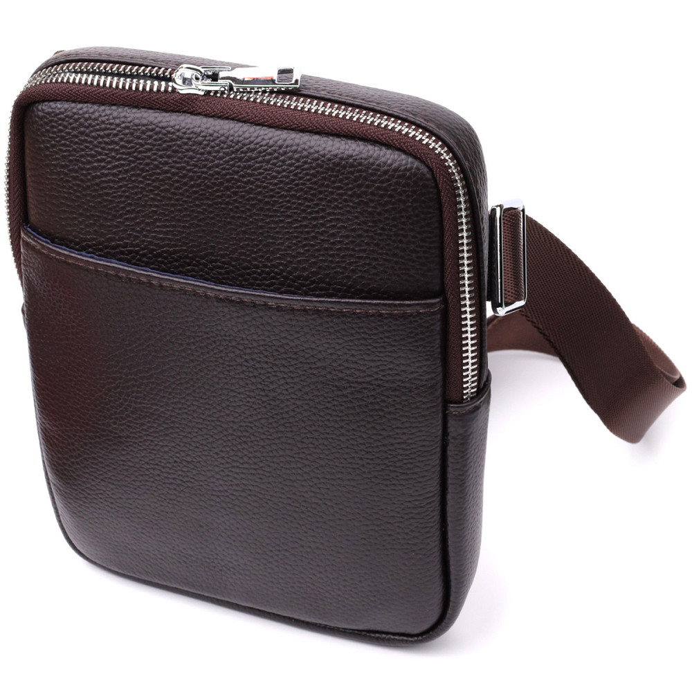 Мужская вертикальная сумка из натуральной кожи Vintage 22863 Коричневый Киев - изображение 1