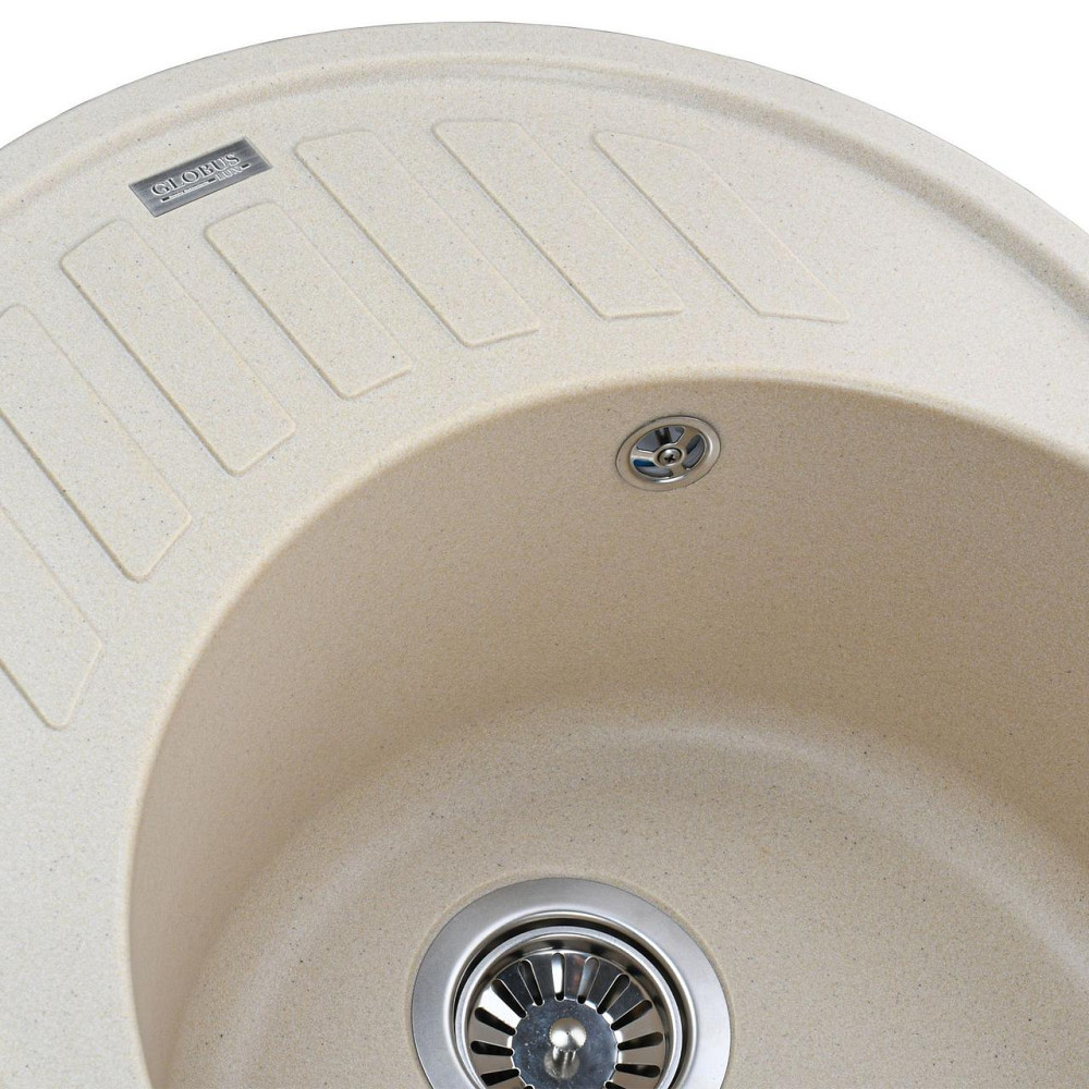 Гранитная мойка Globus Lux ARNO слоновая кость 620х500мм Киев - изображение 3