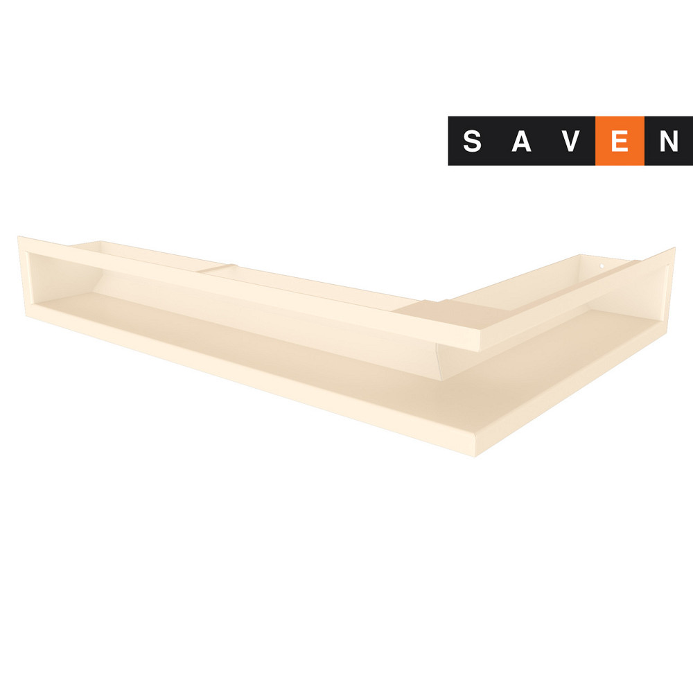 Вентиляционная решетка для камина угловая левая SAVEN Loft Angle 90х400х600 кремовая Львов - изображение 1