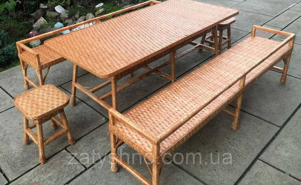 Мебель плетеная с лавками из лозы Киев - изображение 7