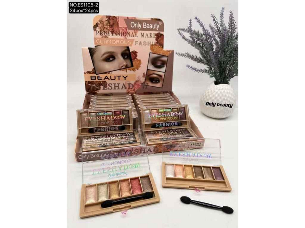Тіні для повік Палетка із 6 кольорів ES1105-2 ТМ ONLY BEAUTY Київ - фото 1