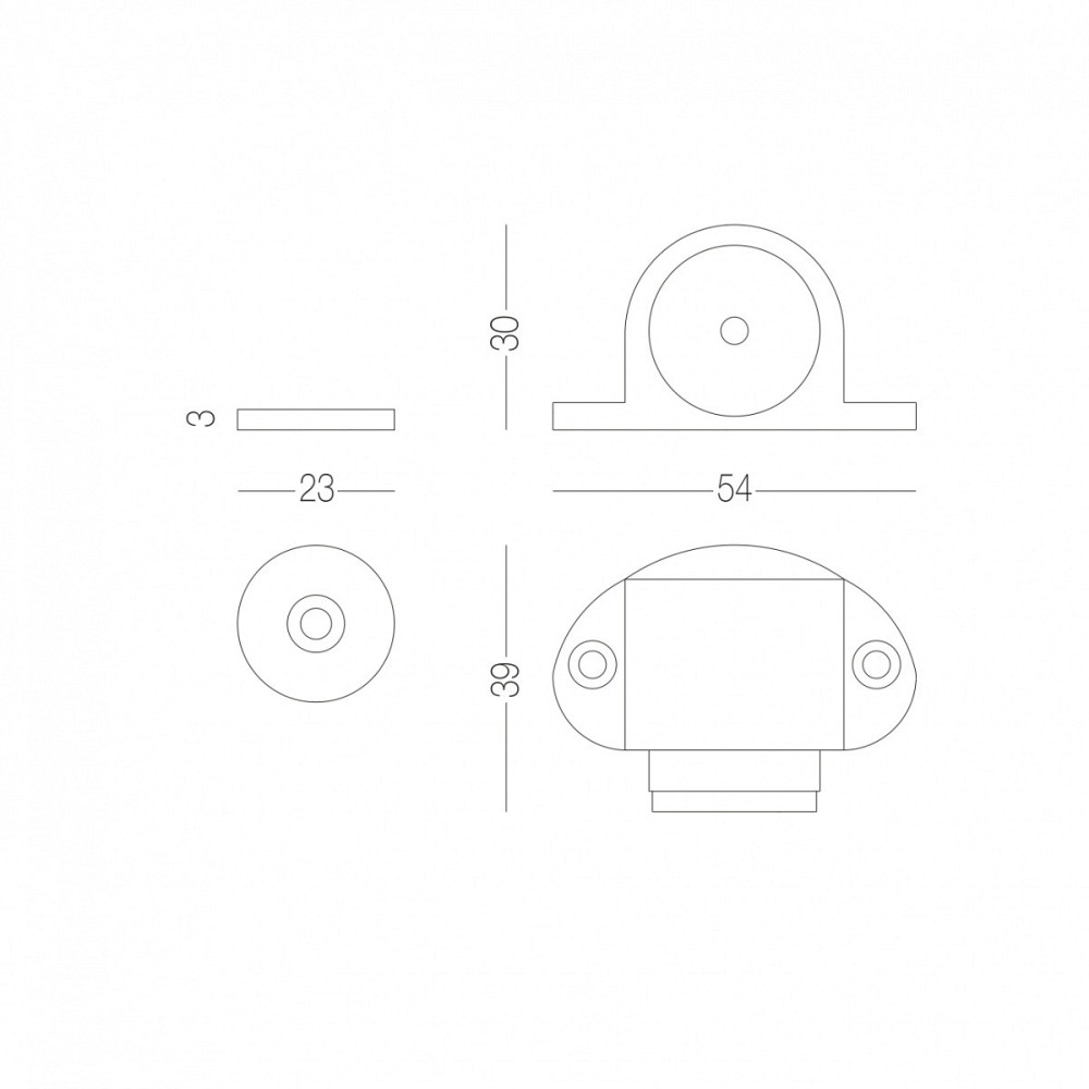 УПОР ПІДЛОГОВИЙ З МАГНІТНОЮ ФІКСАЦІЄЮ ДЛЯ ДВЕРЕЙ M-30 SN МАТОВИЙ НІКЕЛЬ Київ - фото 2
