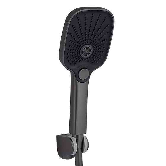Змішувач для ванни Qtap Gemini (з душовим гарнітуром) QTGEM259GMB45684 Gunmetal Black PVD Київ