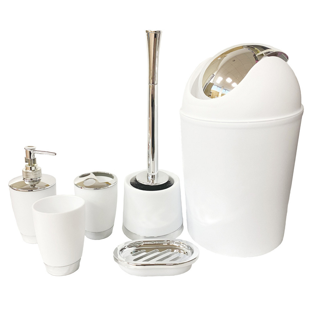 Набор аксессуаров для ванной Bathlux люкс качества , 6 предметов Белый Каменец-Подольский - изображение 1