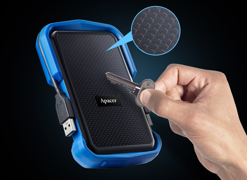Зовнішній жорсткий диск 2.5" USB 2.0 TB Apacer AC631 Black/Blue (AP2TBAC631U-1) чорний, синій Харків - фото 7