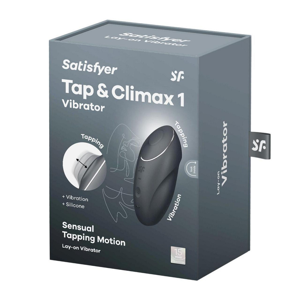Вибростимулятор-пульсатор Satisfyer Tap & Climax 1 Grey, эффект постукивания пальцем, 2 мотора Sex Aura Киев - изображение 8