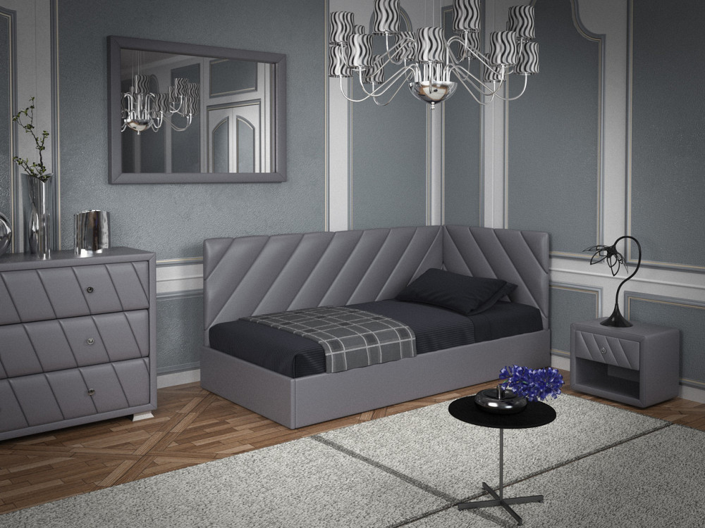 Ліжко-диван SheridanDesign з підйомним механізмом каркас дерево 140x200 сірий Київ - фото 2