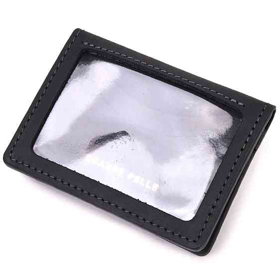 Практичная кожаная обложка на документы Сердце GRANDE PELLE 16702 Черная Киев