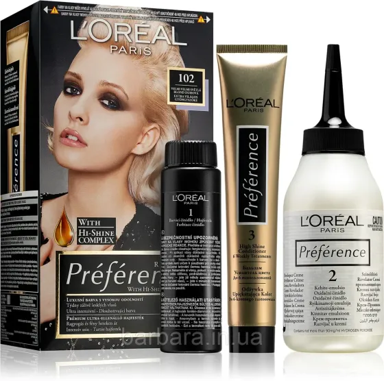 Краска для волос Loreal Feria Preference 102 Киев