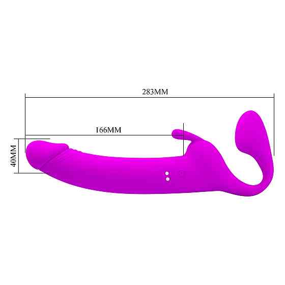 Безремневый страпон ZANINI, 10 vibration functions 10 thumping functions Sex Aura Киев