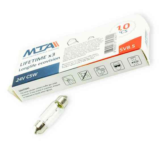 Автолампа салону 24V 5W 11*36mm SV8, 5 MTA (10шт) AC Мукачево