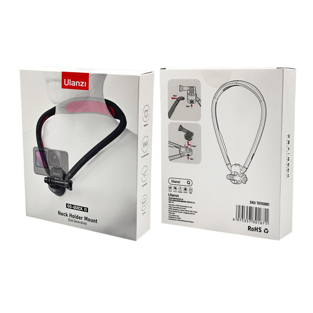 Кріплення Ulanzi Vijim Go-Quick II Magnetic Neck Holder Mount For Action Cameras (UV-T011GBB1 Go Quick II ) Київ - фото 2