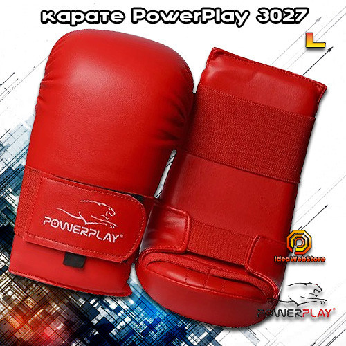 Перчатки для каратэ детские PowerPlay 3027 красный цвет размер L Киев - изображение 10