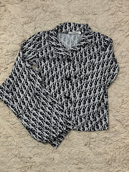 Дитяча піжама із сатину Сірий Діор 154-158 Харків - фото 2