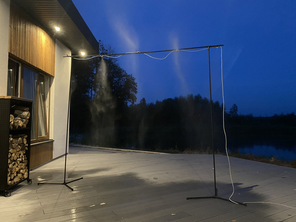 Туманоутворююча система з латунними форсунками на стійках Сім-Сім - літній освіжаючий портал - туман Борисполь - изображение 9