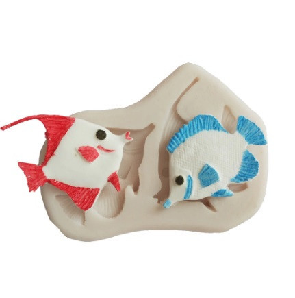 Молд силиконовый Рыбки 83 на 62 мм серый Киев - изображение 4