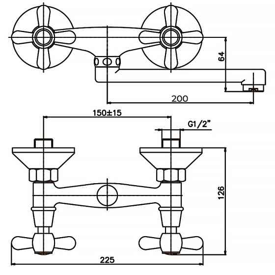 Кухонний змішувач Haiba Dominox 361 (HB0094) надійний Харків