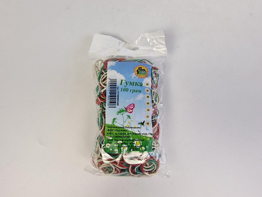 Для фиксации денег Резинка 100гр ТМ 