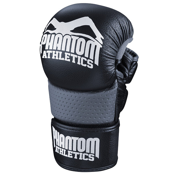 Рукавиці для ММА Phantom RIOT Black L/XL (капа в подарунок) Каменское - изображение 2
