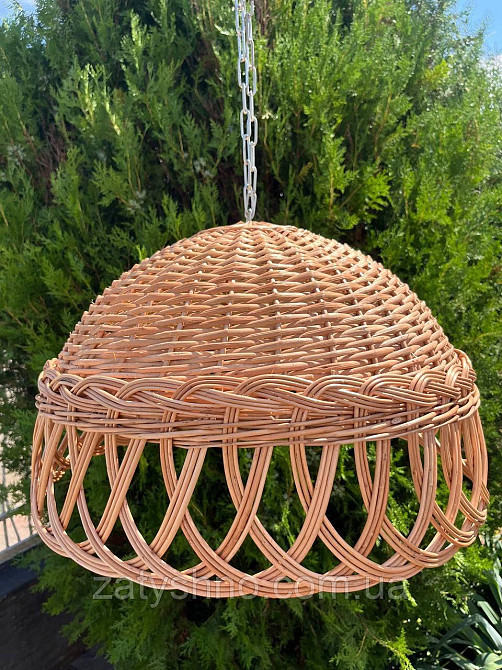 Люстра круглая из лозы 50 см Киев - изображение 3