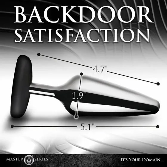 Анальна пробка Master Series Butt Slut Metal & Silicone Butt Plug - Silver Львів