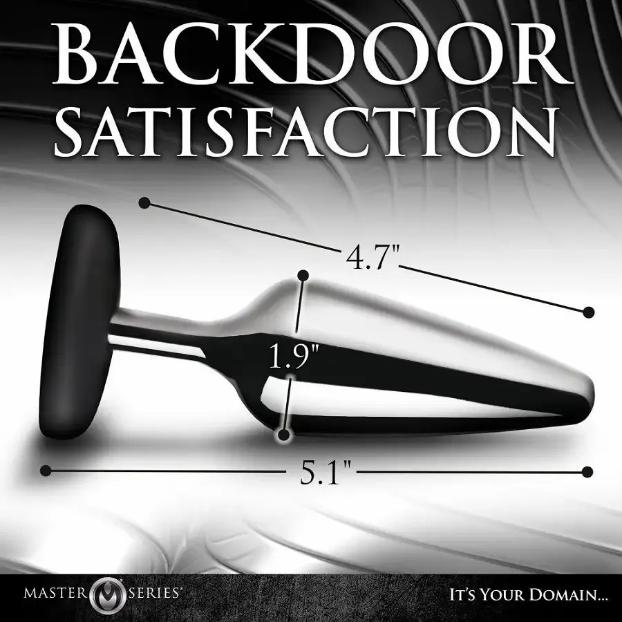 Анальна пробка Master Series Butt Slut Metal & Silicone Butt Plug - Silver Львів - фото 5