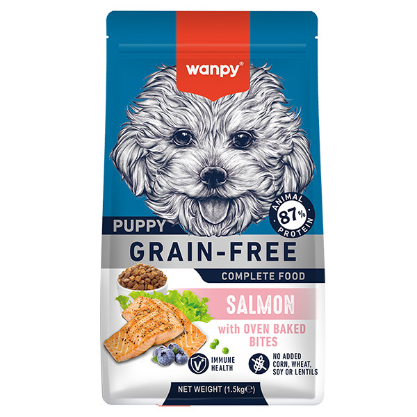 Wanpy Puppy Grain Free Salmon ВАНПИ ЛОСОСЬ ДЛЯ ЩЕНКОВ сухой беззерновой корм Киев - изображение 1