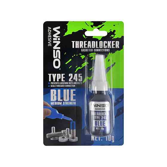 Фиксатор резьбы для разборных соединений Winso Threadlocker синий, 10г Киев