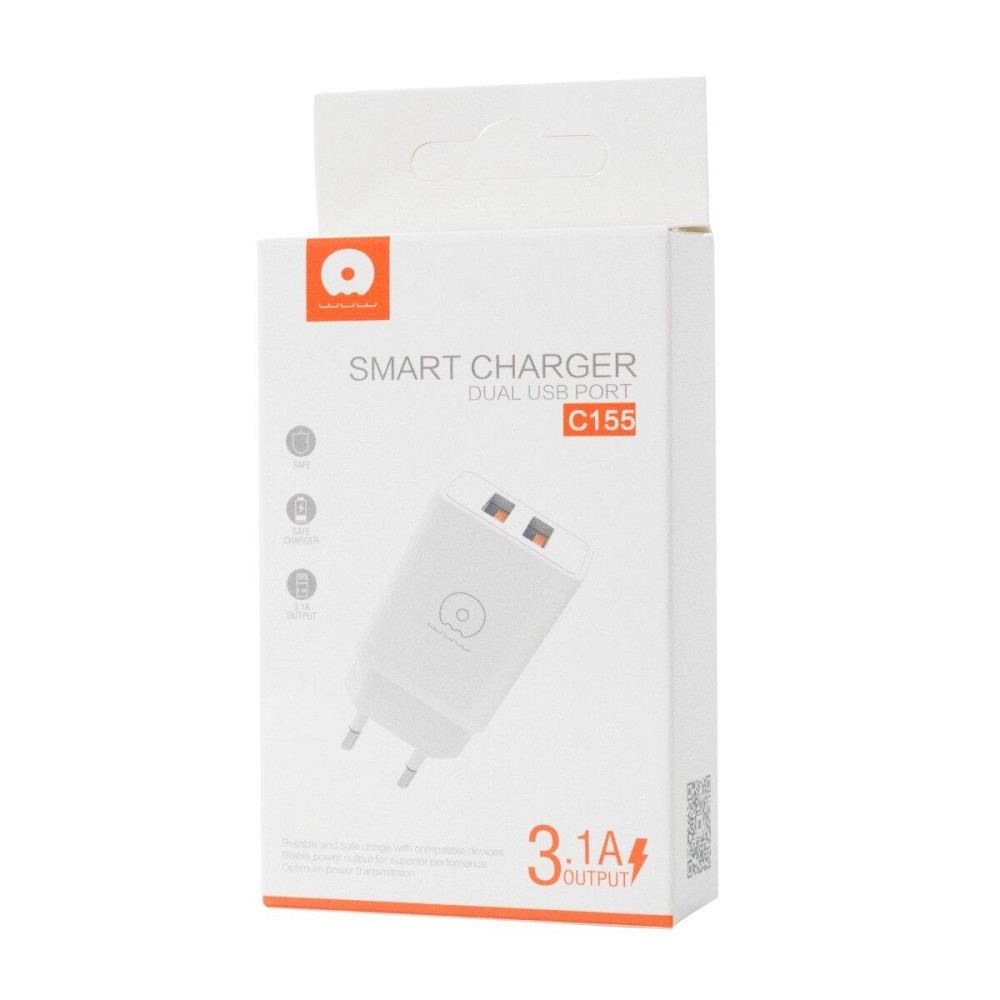Сетевое зарядное устройство WUW-C155 2USB 3.1A white WUW-C155 Одесса - изображение 3